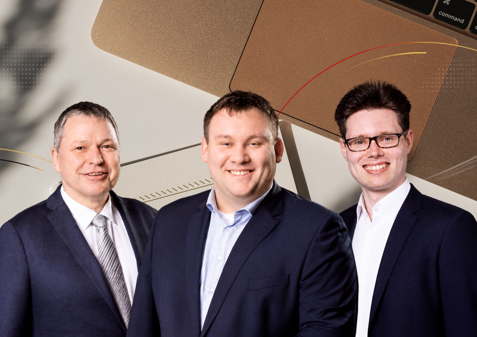 v.l. Andreas Zander, KPV, Kevin Kleinert, MIT und Max Nissen, JU