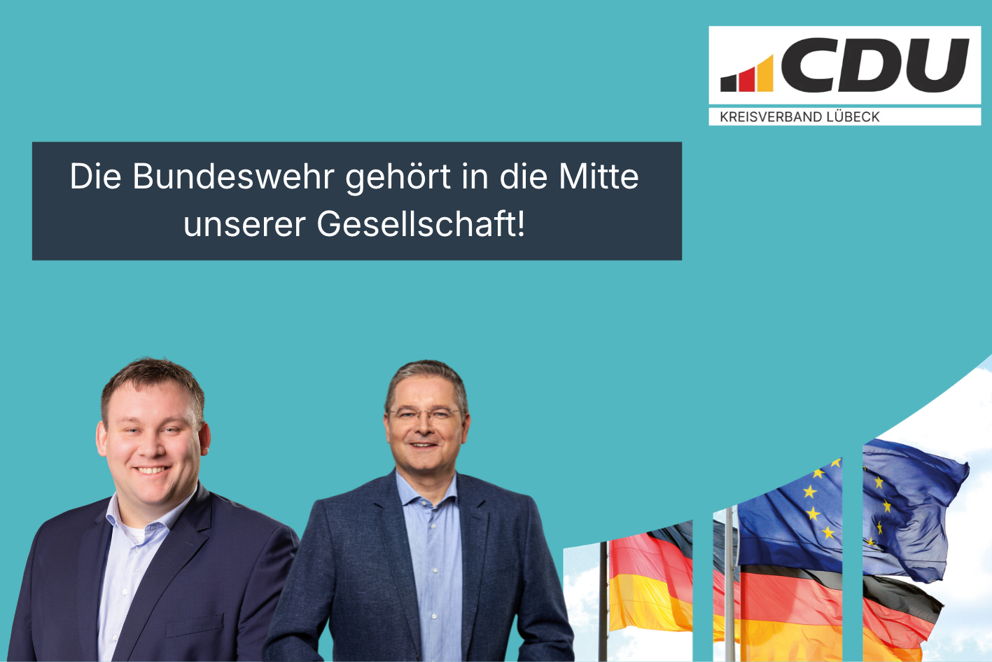 v.l. Kevin Kleinert, Schatzmeister, Dr. Hermann Junghans, MdL, Kreisvorsitzender